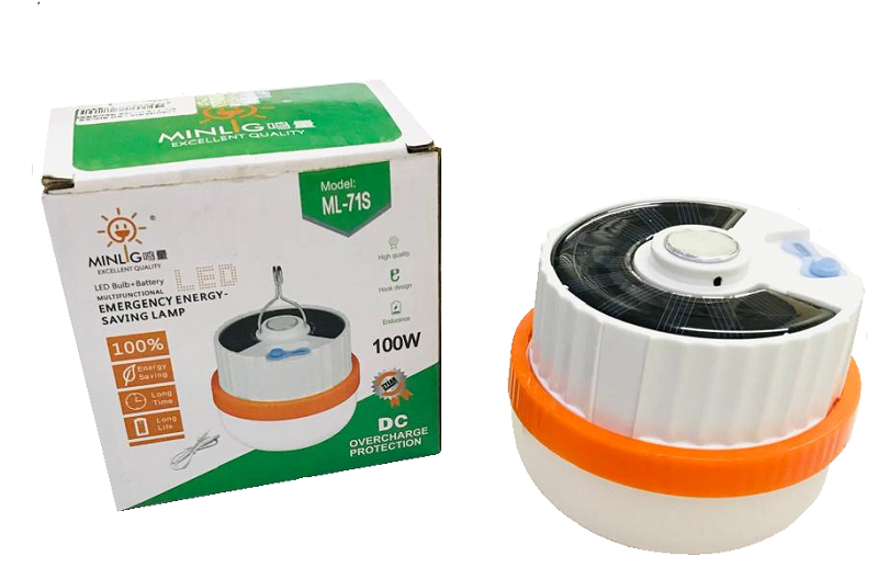 مصباح LED يعمل بالطاقة الشمسية او الشحن 3 درجات اضاءة – 100 واط