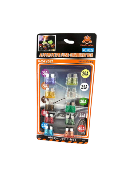 10 قطع من فيوزات السيارات 6-24 فولت 3-5-7.5-10-15-20-25-30-35-40 امبير