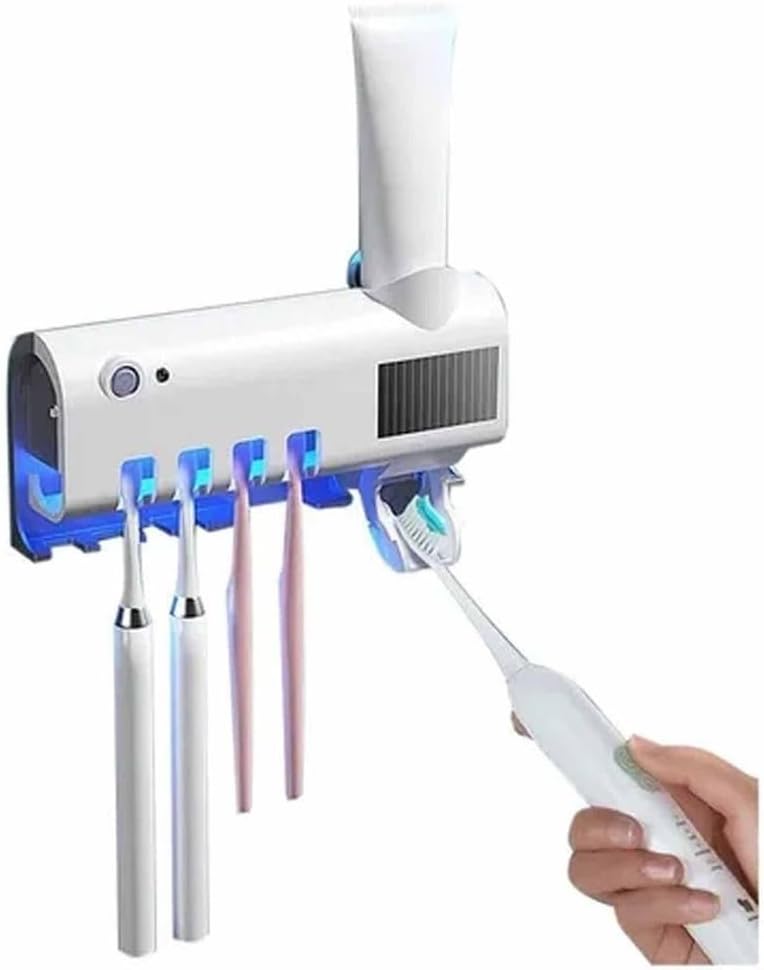Toothbrush Holder, Automatic Toothpaste Dispenser, and UV Sterilizer