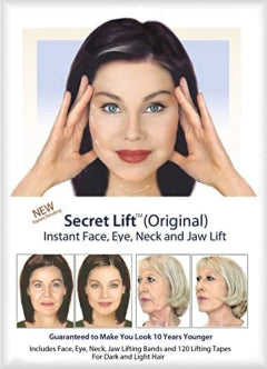 Invisible face-lifting tape, double-sided, for makeup, skin tightening, and wrinkle removal around the face, jaw, chin, and neck area.
