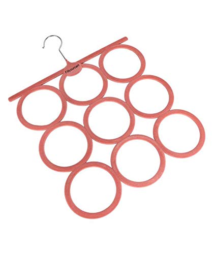 حامل مناديل بـ 9 حلقات مناسب أيضًا للوشاح، وربطة العنق، والحزام، وملابس