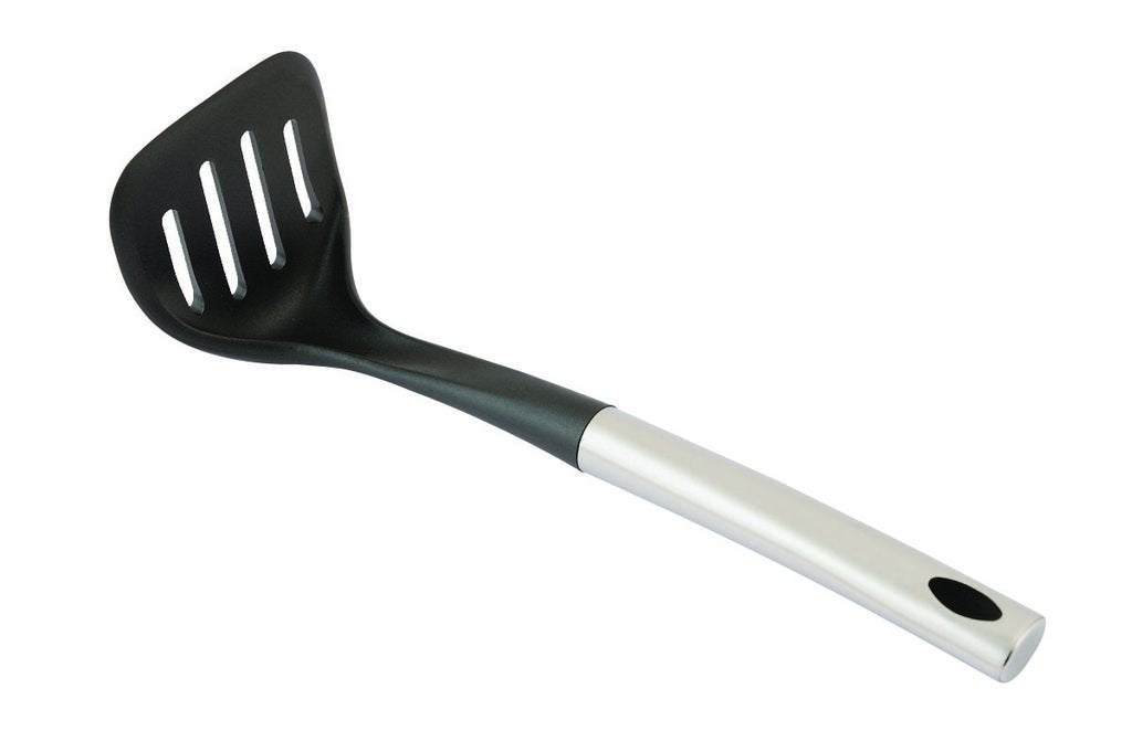 🥔 هراسة بطاطس سوداء من النايلون الفسيفسائي مقبض ستيل قوة ناعمة، وأناقة عملية في كل هرسة