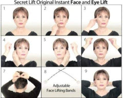 Invisible face-lifting tape, double-sided, for makeup, skin tightening, and wrinkle removal around the face, jaw, chin, and neck area.