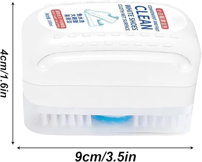 منظف الأحذية الأبيض 2 في 1 ، فرشاة تنظيف الأحذية الرياضية، مجموعة تنظيف الأحذية الرياضية البيضاء، منظف الأحذية للمنزل والسفر، فرشاة تنظيف الأحذية الرغوية مع محلول التنظيف