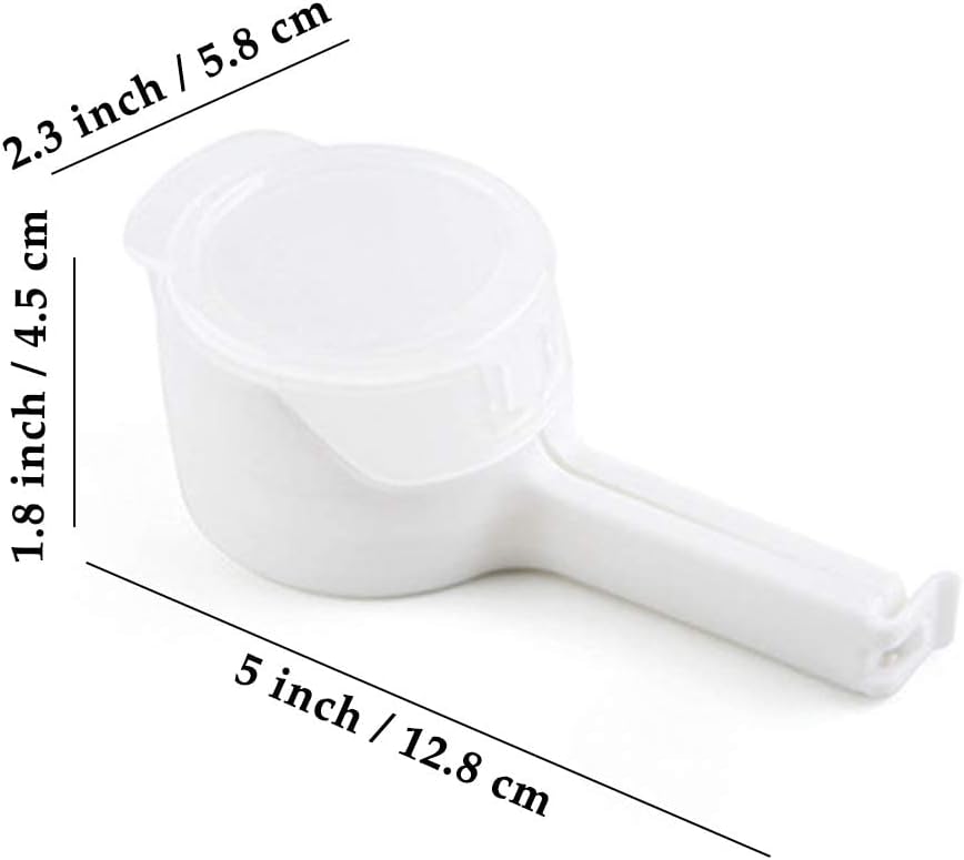 مشبك لاكياس تخزين الطعام والوجبات الخفيفة، مشبك اغلاق لتخزين الطعام مع فوهة صب ومشبك اغلاق للرطوبة مع فوهة تفريغ كبيرة، اداة مطبخ للوجبات الخفيفة