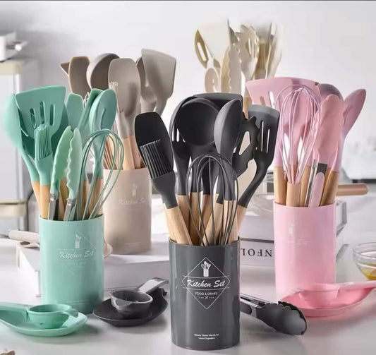 12-Piece Silicone Kitchen Utensil Set