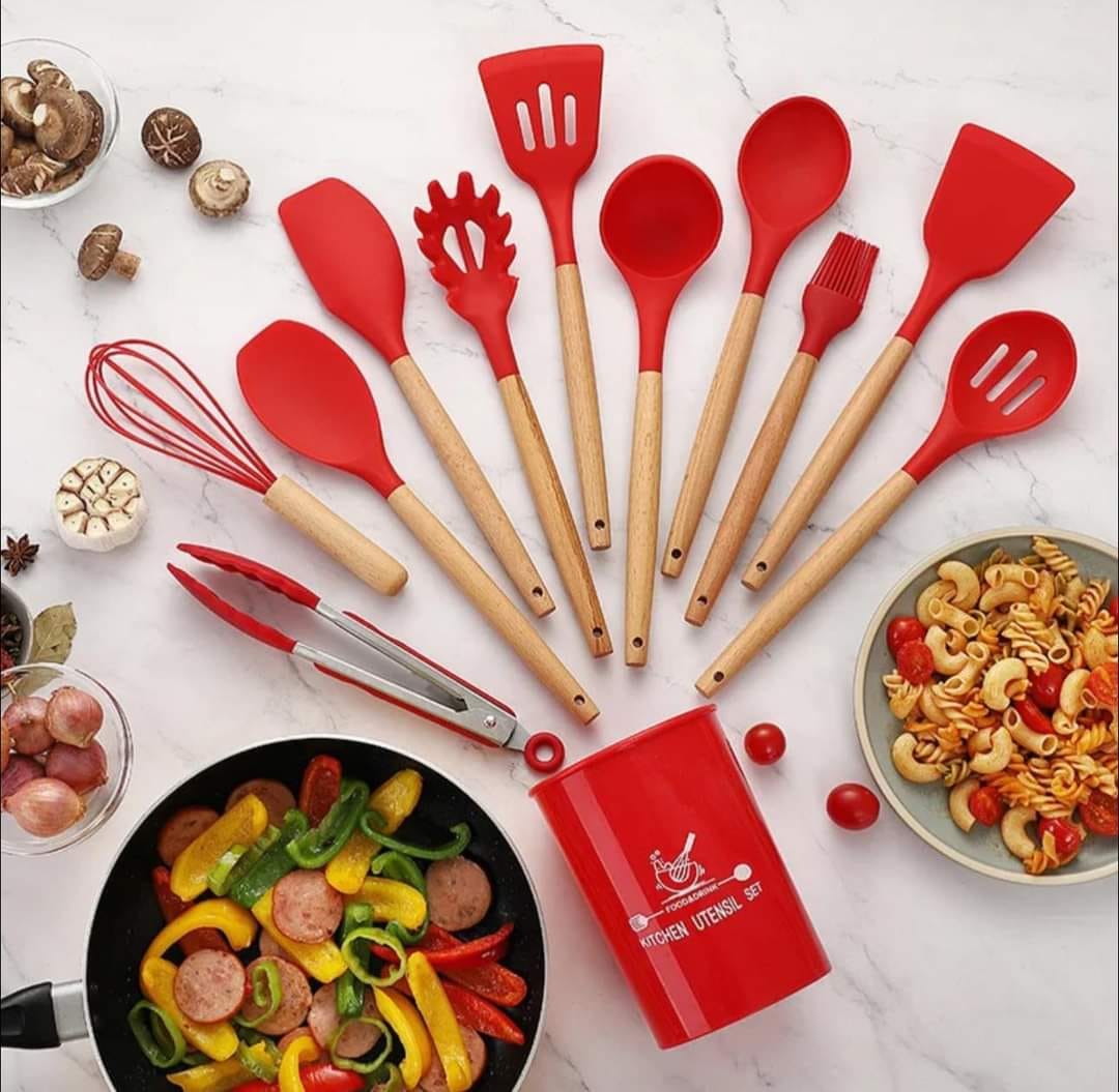 12-Piece Silicone Kitchen Utensil Set