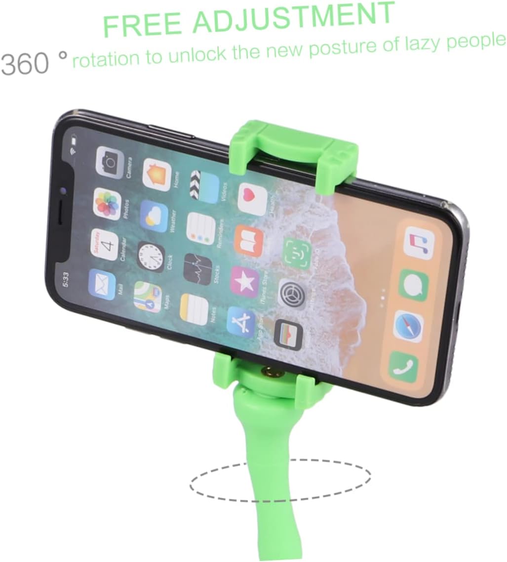 حامل جوال مرن بتصميم دودة حامل جوال عالمي بأذرع طويلة | حامل جوال متين لسطح المكتب والسرير لدعم جميع الهواتف المحمولة/الهواتف الخلوية