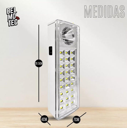 Rechargeable LED Emergency Lamp - White, 220V