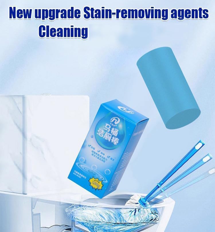 Concentrated toilet cleaning sticks for limescale removal, advanced rectangular toilet cleaning sticks; deep cleaning, refreshing
