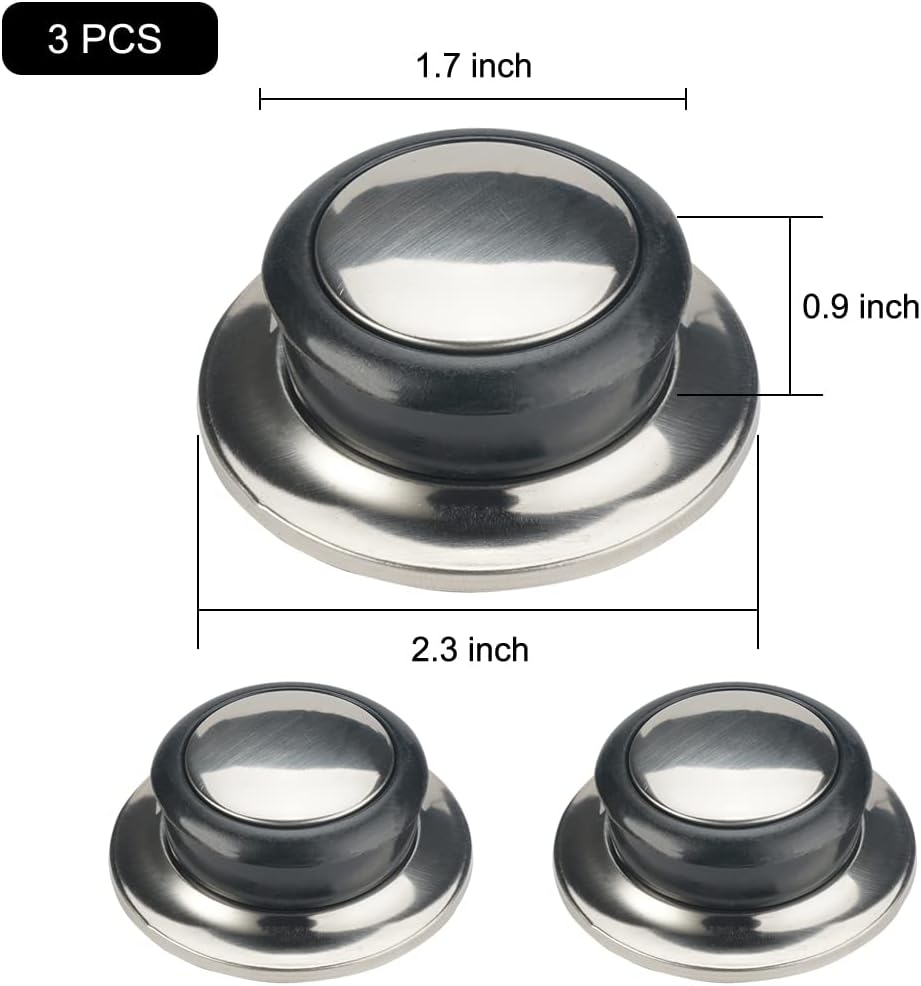 Pot Lid Knobs Set - 3 Pieces