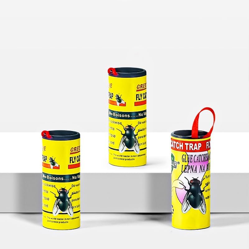 شريط مصيدة ذباب لاصقة – طارد حشرات آمن وفعّال نظافة بلا مبيدات، وراحة بلا ضوضاء