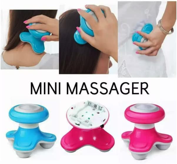 جهاز تدليك كهربائي صغير قوي يهتز بقبضة اليد - يعمل بالبطاريات ومنفذ USB لجميع أجزاء الجسم