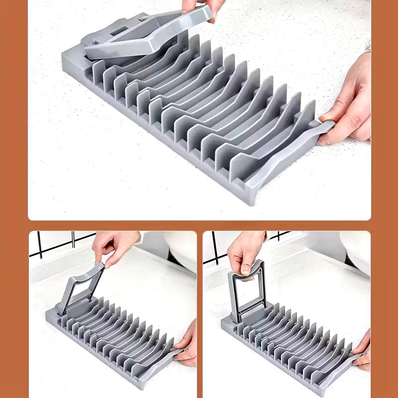 🍽️ رف أطباق بلاستيكي – ترتيب ذكي بجانب حوض الغسيل