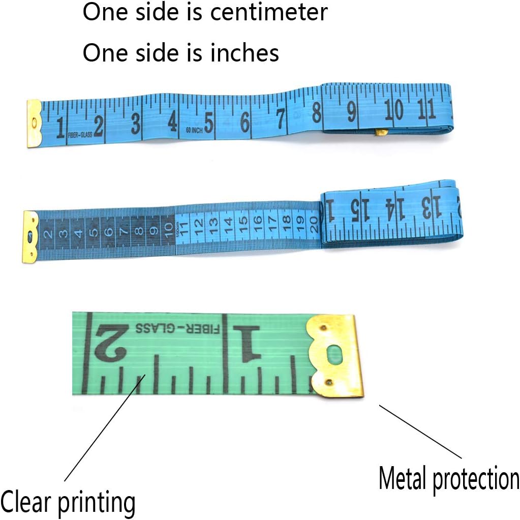 Dual Sided Tape Measure, Yueser Soft Tape Measure for Body Measuring Sewing, Family Use 150cm/60inch 2 Pack