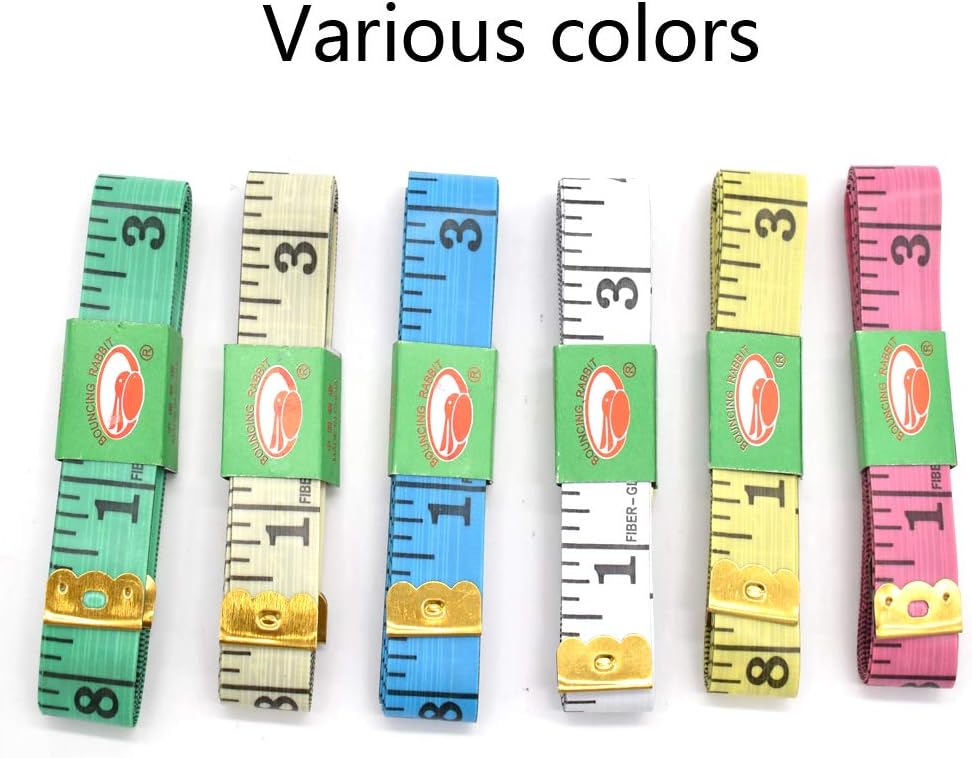 شريط قياس مزدوج المقياس، شريط قياس ناعم من Yueser لقياس الجسم والخياطة، مقاس عائلي مناسب 150 سم/60 بوصة عدد 2