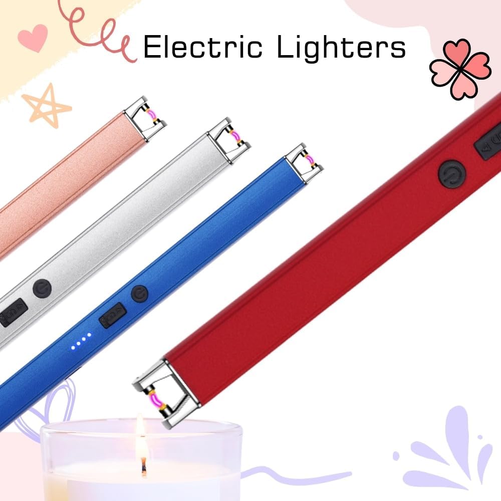 ولاعة كهربائية قابلة لإعادة الشحن بمنفذ USB من النوع C، مزودة بشاشة LED لعرض مستوى البطارية، ومفتاح أمان، تعمل بتقنية البلازما بدون لهب، ومقاومة للرياح، مثالية للطهي والشواء والألعاب النارية، هدية رائعة للنساء والرجال والأمهات والزوجات