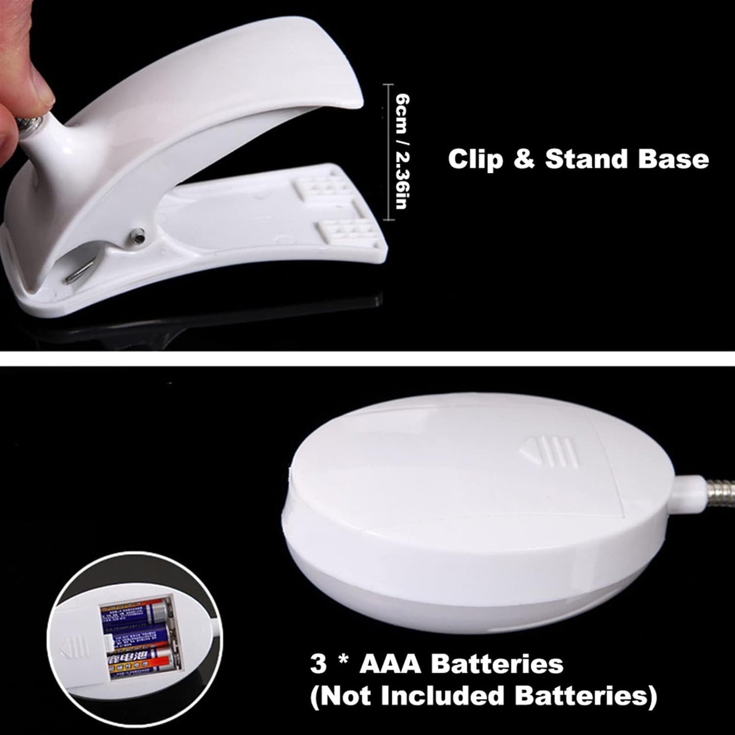 مصباح طاولة مرن بمشبك مصباح طاولة LED للقراءة والدراسة والسرير ومكتب الكمبيوتر المحمول وضوء ساطع