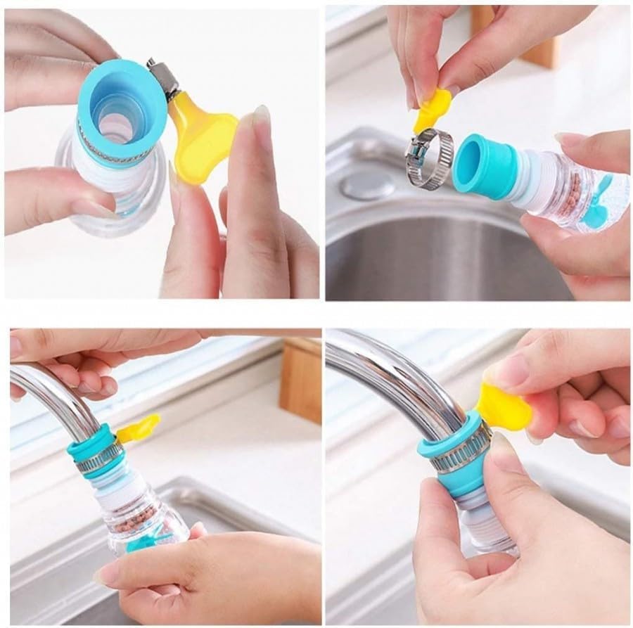 Flexible Kitchen Faucet Head and Filter – 360° Rotating Sprayer with 3 Water Flow Modes