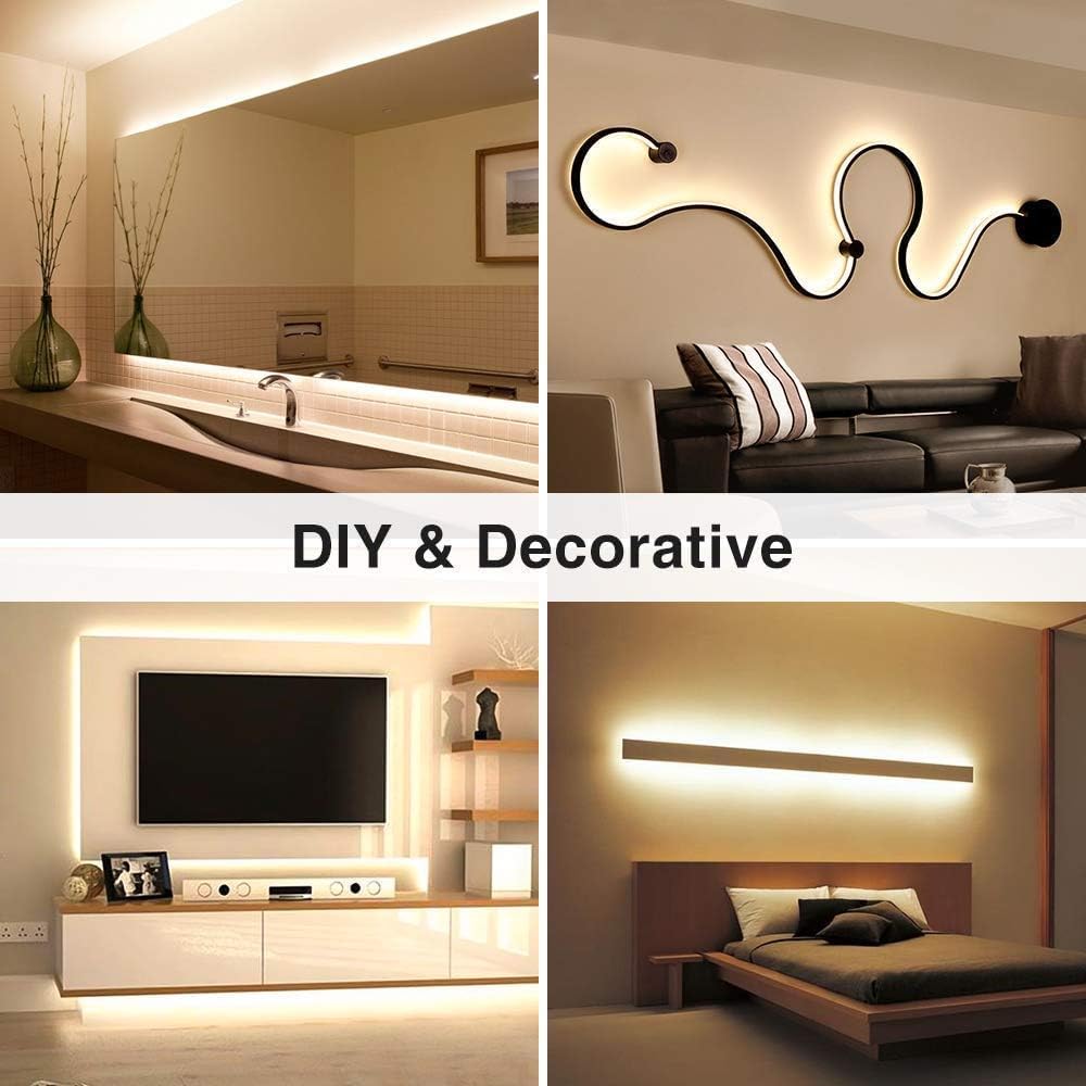 شريط إضاءة LED – 150 سم، أبيض دافئ، يعمل بالبطاريات (3×AA)