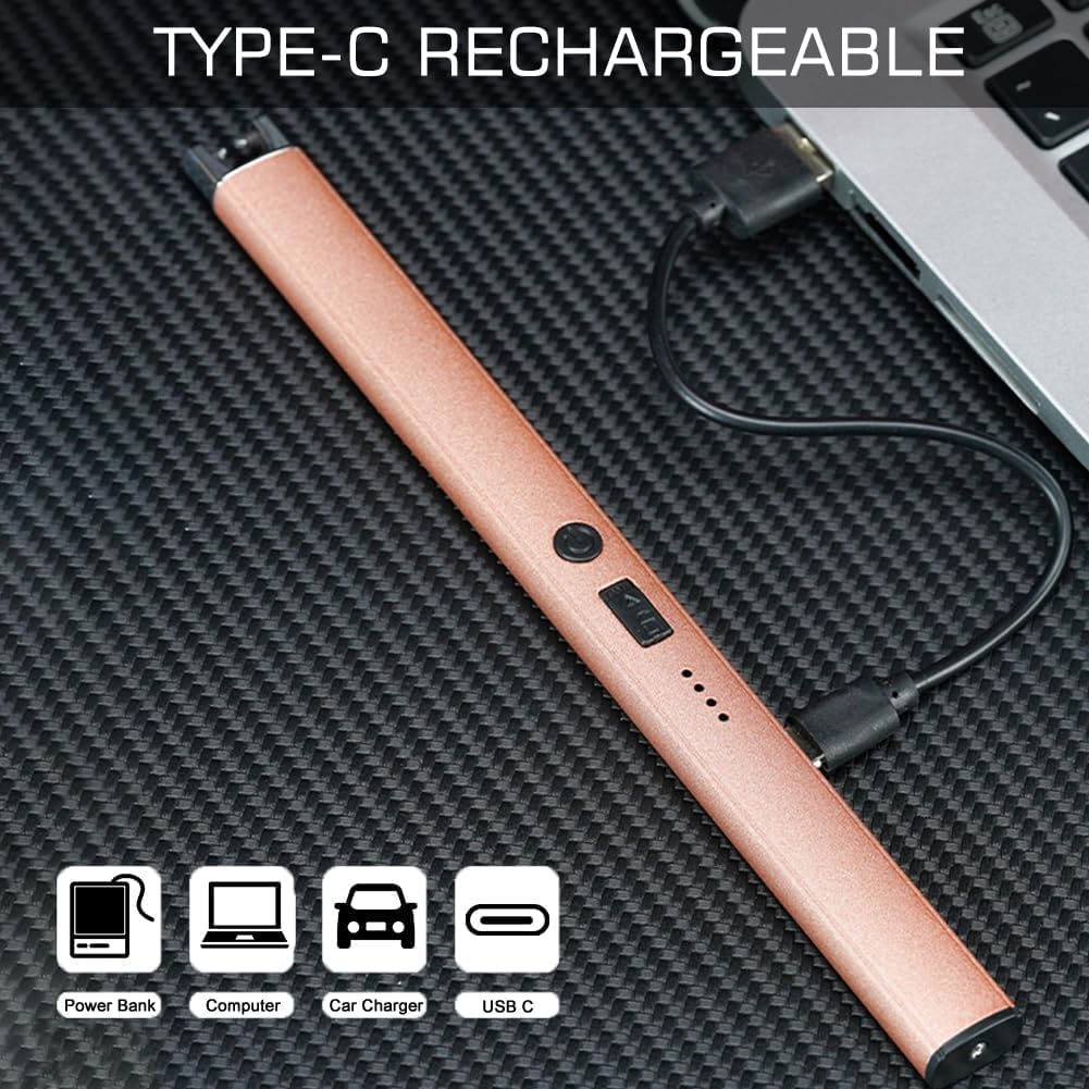 ولاعة كهربائية قابلة لإعادة الشحن بمنفذ USB من النوع C، مزودة بشاشة LED لعرض مستوى البطارية، ومفتاح أمان، تعمل بتقنية البلازما بدون لهب، ومقاومة للرياح، مثالية للطهي والشواء والألعاب النارية، هدية رائعة للنساء والرجال والأمهات والزوجات