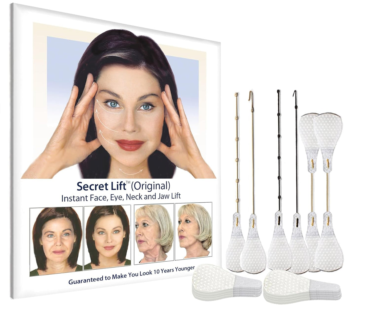 Invisible face-lifting tape, double-sided, for makeup, skin tightening, and wrinkle removal around the face, jaw, chin, and neck area.