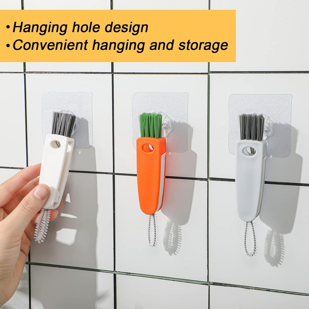 3-in-1 Multifunctional Cleaning Brush, Small Bottle Cap Cleaning Brush, Bottle Crevice Cleaning Brush Set, Bottle Cap Detailing Brush, Baby Bottle Cap, Cap Groove