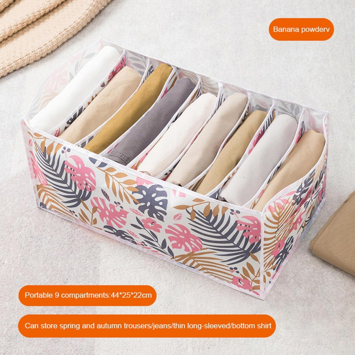 Underwear Drawer Organizer with 7 Dividers, 36×17×12 cm, Foldable - Say Goodbye to Closet Clutter!