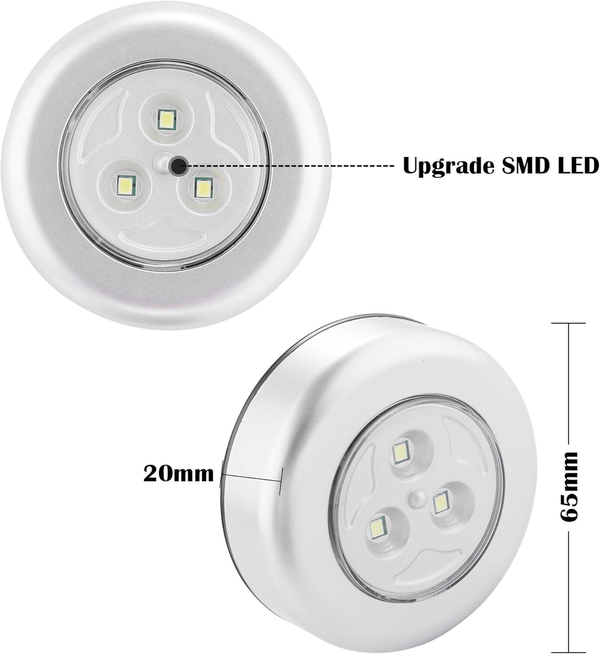Small Adhesive Press-On LED Light - Batteries