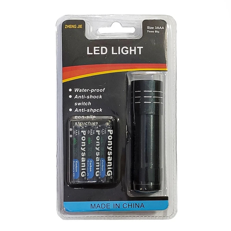 9-LED Battery-Operated Flashlight