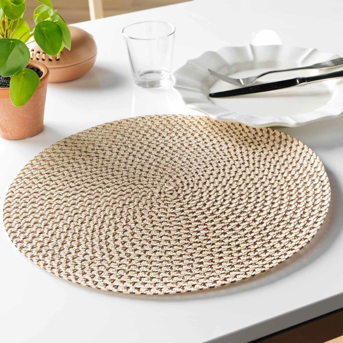 Large jute table coaster
