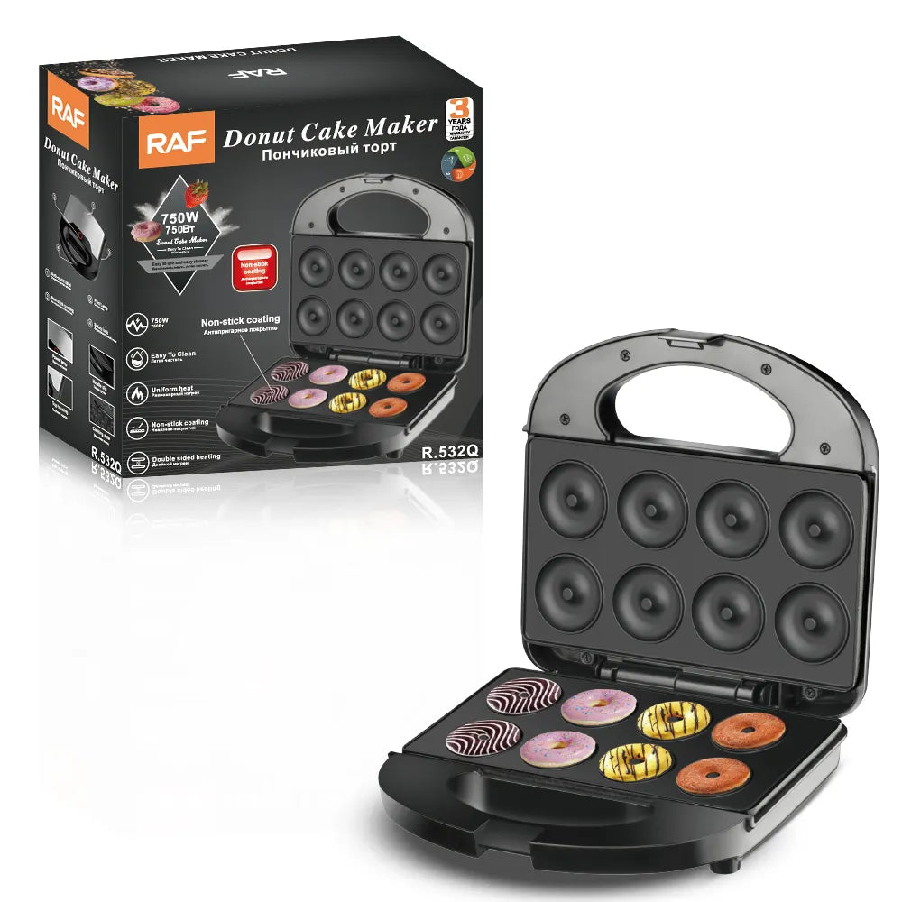 🍩 جهاز صنع الدونات والكعك RAF R.532Q – حلويات منزلية في دقائق!
