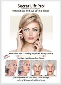 Invisible face-lifting tape, double-sided, for makeup, skin tightening, and wrinkle removal around the face, jaw, chin, and neck area.