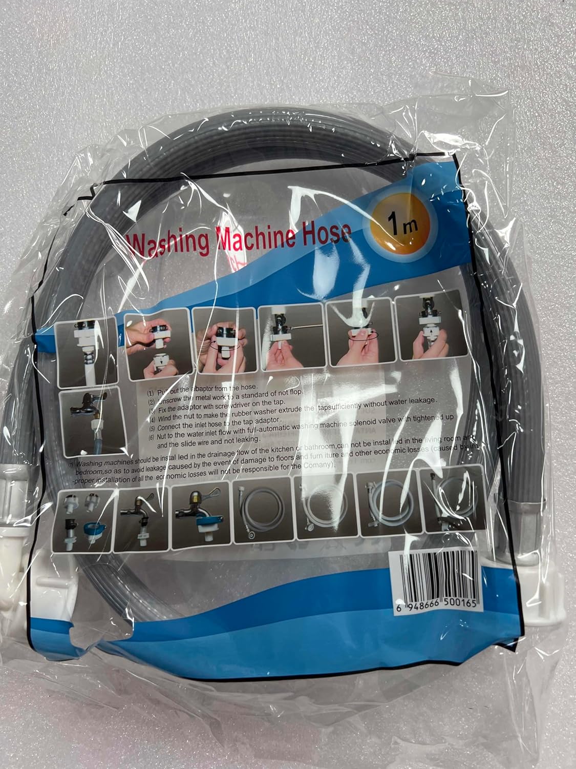 خرطوم مدخل الغسالة، خرطوم مدخل الغسالة، خرطوم مدخل عالمي بطول 1.5 متر للغسالات وغسالات الأطباق، خرطوم مدخل مياه 3/4 بوصة