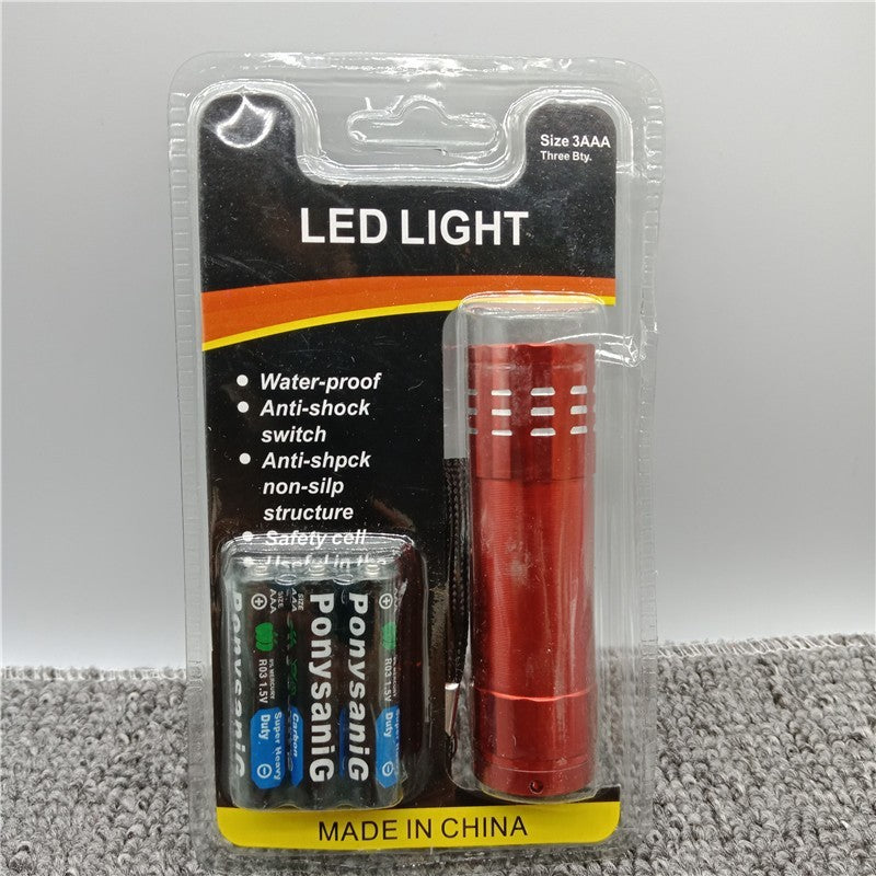 9-LED Battery-Operated Flashlight