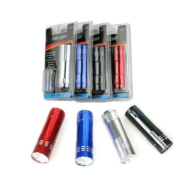 9-LED Battery-Operated Flashlight