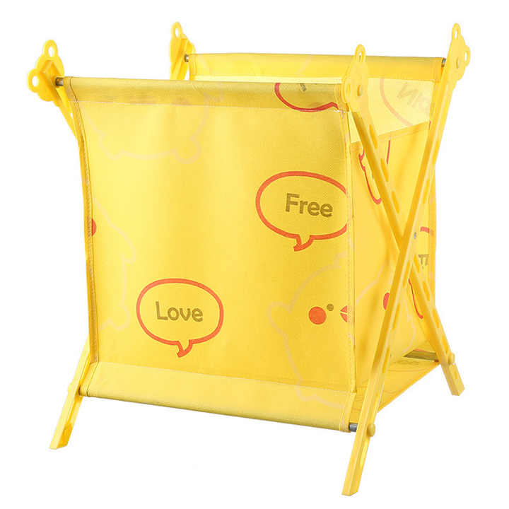 سلة تخزين غسيل متعددة الوظائف يمكنها تخزين الألعاب والملابس والوجبات الخفيفة لتلبية احتياجات التخزين المختلفة، قماش بطبقة مزدوجة، مقاوم للماء من الخلف