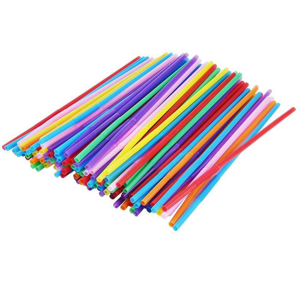 High-Quality Plastic Straws - Bendable and Decorative (50 Count)