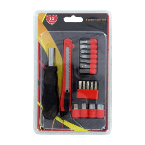 مجموعة أدوات مع مفك براغي صغير + 12 قطعة قابلة للتبديل، 4 مقابس ومجموعة أدوات القاطع/البرغي jianxiang