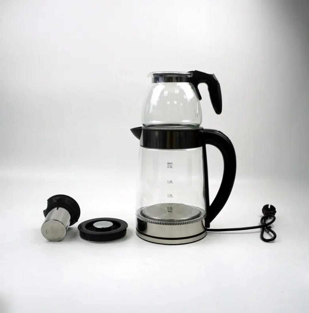 RAF R.7214 Classic Double Heater 2-in-1 Kettle with Teapot 1500W 1L - 2L