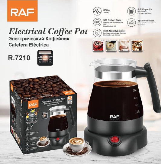 ☕ RAF R.7210 Electric Coffee Kettle - Quick Preparation for 5 Cups!