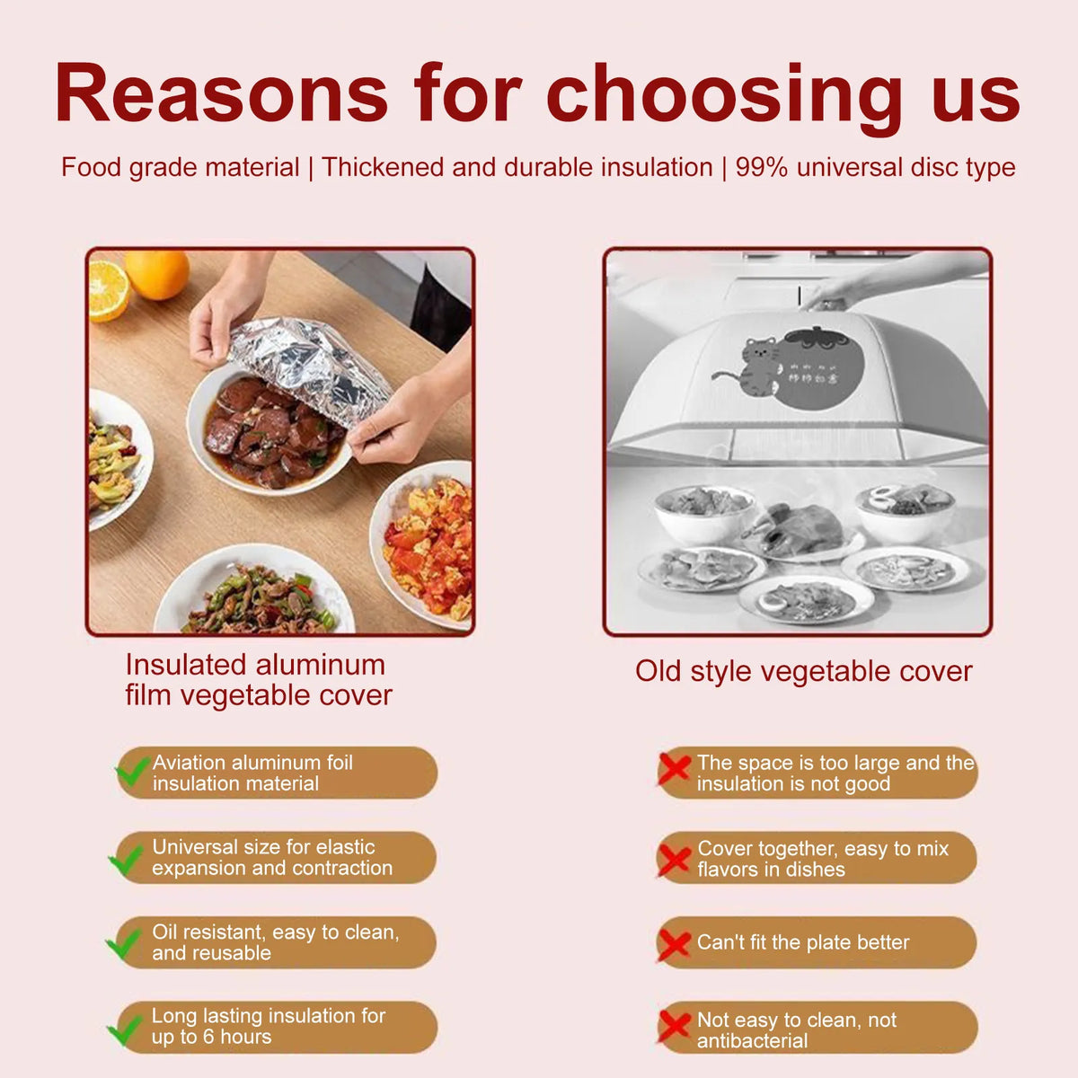 Aluminum Foil Food Storage Bags (10 pieces) – A smart solution to keep your food fresh!