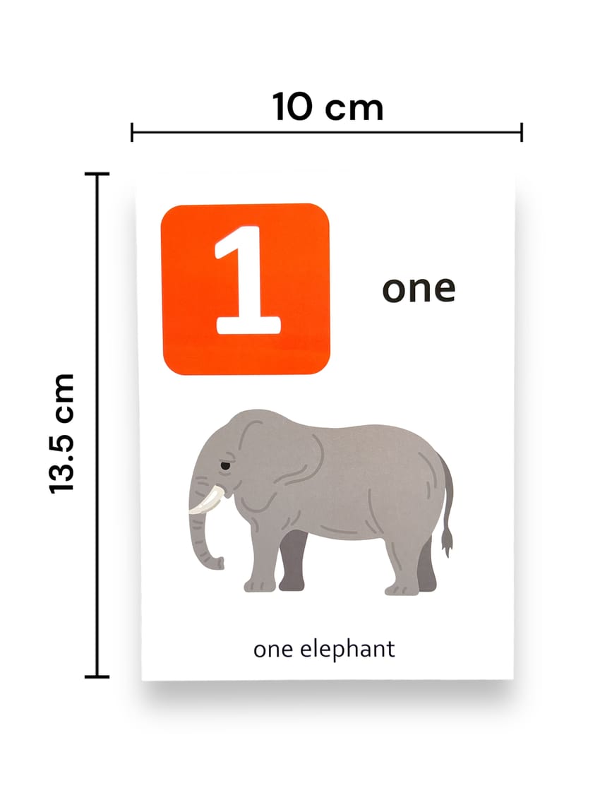 كتاب بطاقات الأرقام باللغة الانجليزية والألوان