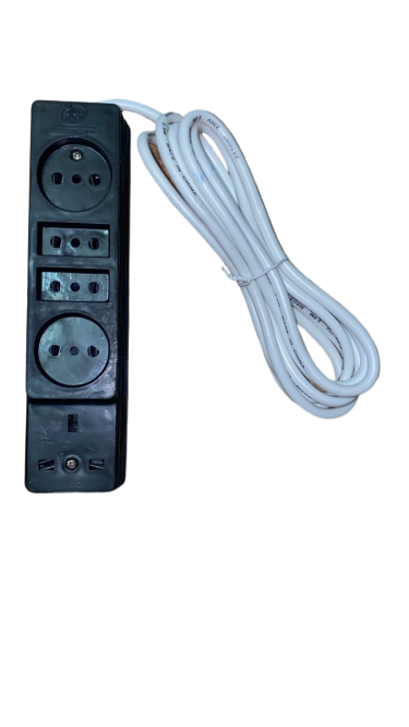 وصلة كهرباء عملية قوية التحمل 5 منافذ 220 فولت 10-16 أمبير سلك 2.5 م