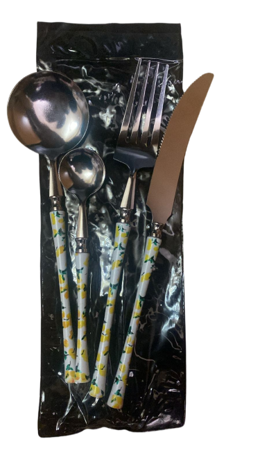 طقم مائدة ستانلس ستيل - 4 قطع