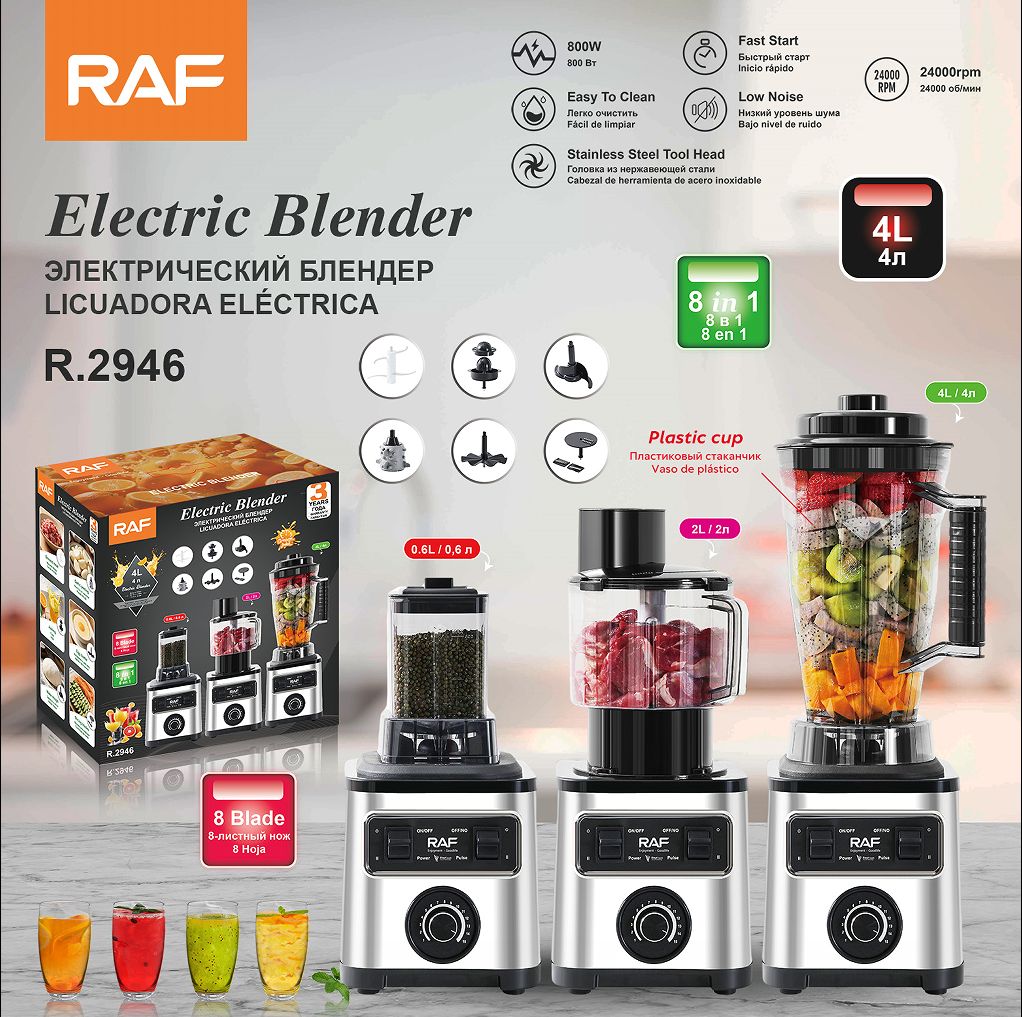 RAF R.2946 - 8-in-1 Multi-functional 800W Electric Blender