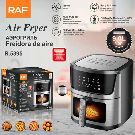قلاية هوائية رقمية RAF R.5395 سعة 9 لتر – قوة 1950 واط – طهي صحي وفعال
