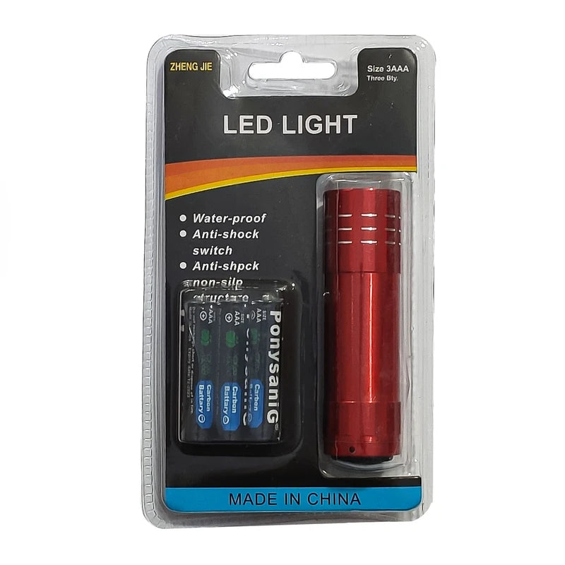 9-LED Battery-Operated Flashlight