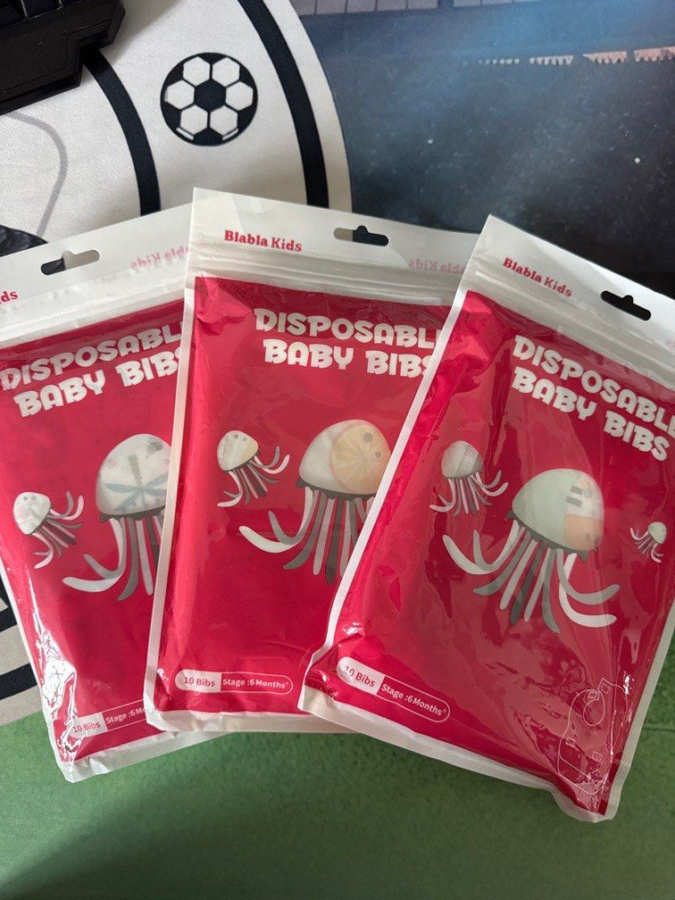 مرايل أطفال للاستخدام مرة واحدة - Blabla Kids Disposable Baby Bibs - عبوة 10 قطع
