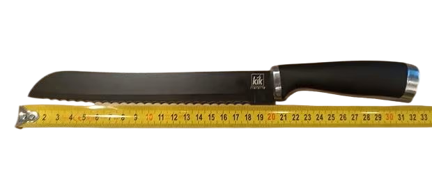 سكين خبز أسود 32 سم طول الشفرة 20 سم